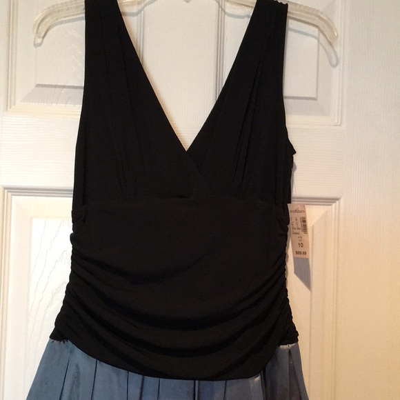 NEW-Ladies black and sliver charcoal evening dress - Picture 3 of 4